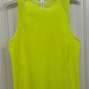 Lululemon Athletica Sculpt Tank Top Back Vent, Highlighter Yellow